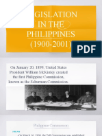 Legislation in The Philippines (1900-2001)