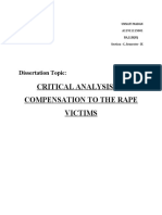 Dissertation- Content (Critical Anaylsis of comepnsation to the Rape victims