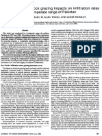 Livestock Grazing Impacts On Infiltration Rates in A Temperate Range of Pakistan