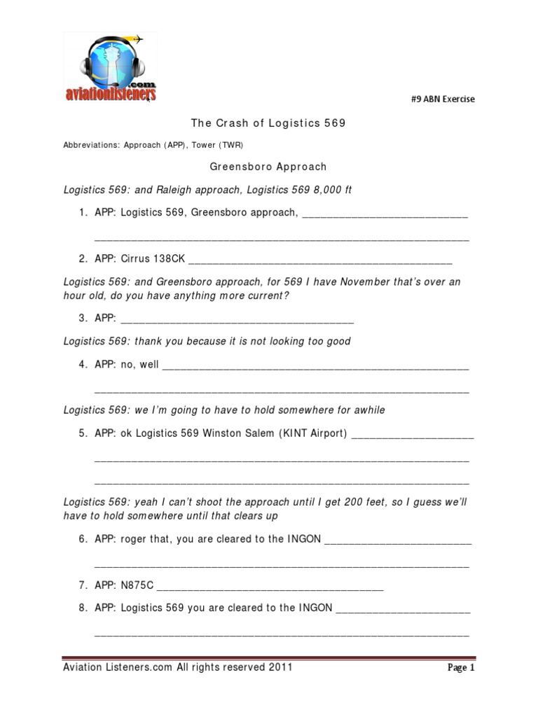 The Crash of Logistics 569 | PDF | Radio | Aerospace