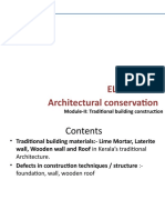 Architectural Conservation Elective-Iv: Module-II: Traditional Building Construction