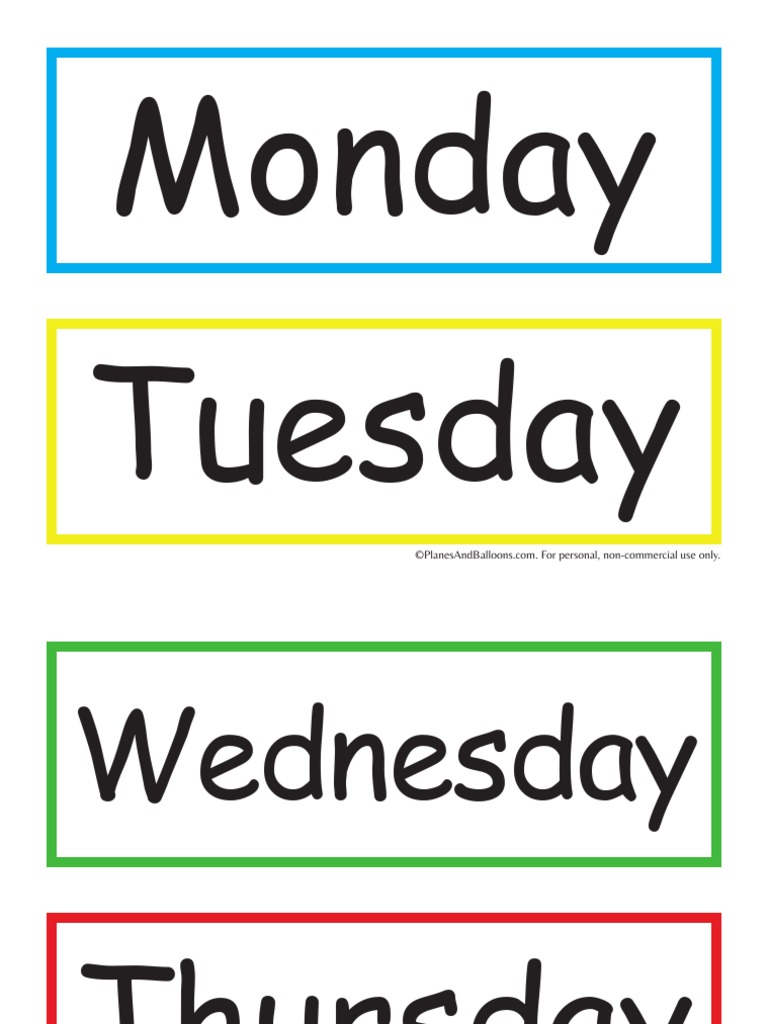 Free Printable Circle Time Calendar Preschool PDF