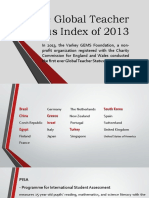 The Global Teacher Status Index of 2013