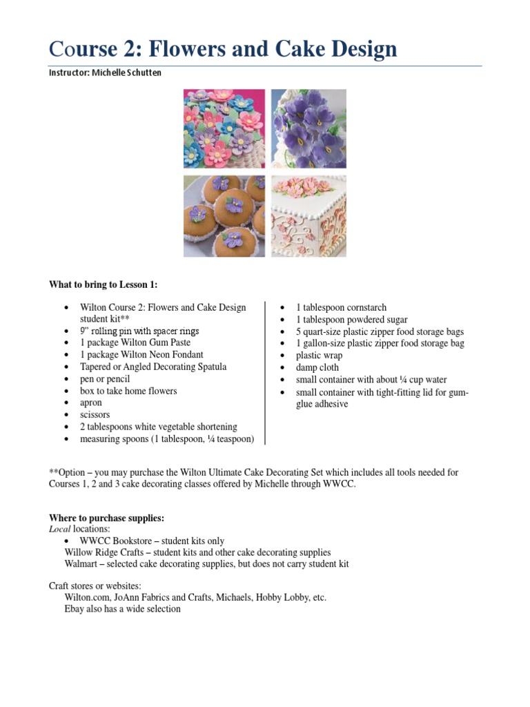 Flowers and Cake Design | PDF