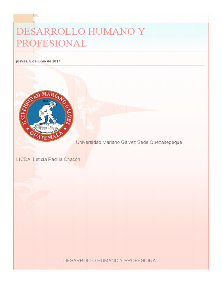 Desarrollo Humano y Profesional | Descargar gratis PDF | Planificación ...