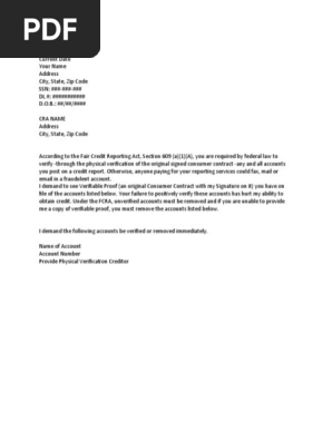 Section 604 Dispute Letter: Unlock Credit Success!