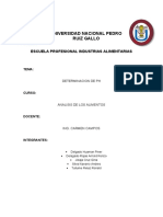 Determinación del pH de alimentos comunes