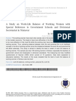 A Study On Work-Life Balance of Working Women With Special Reference To Government Schools and Divisional Secretariat in Nintavur