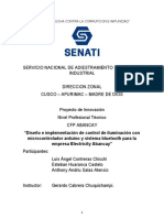 Diseño e Implementación de Control de Iluminación Con Microcontrolador Arduino y Sistema Bluetooth para La Empresa Electricity Abancay