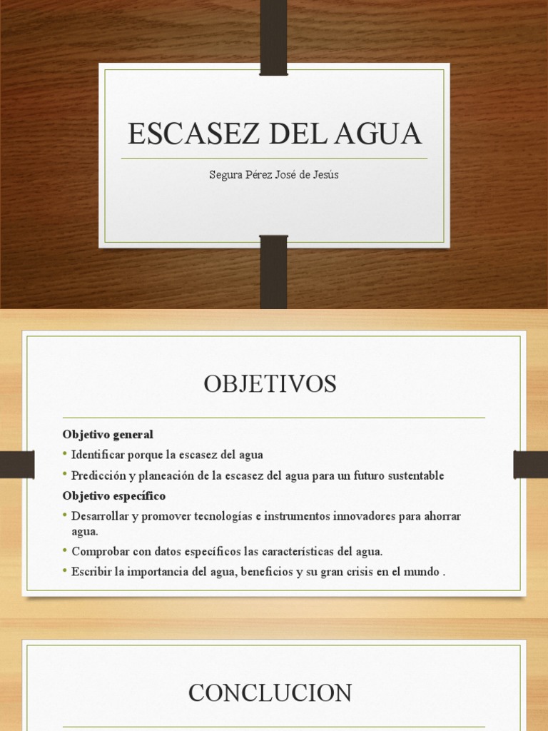 Objetivos sobre la escasez del agua | PDF | Ciencias sociales | Ciencia ...