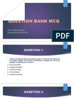 Question Bank MCQ: Prof. Ghada Elkhouly Professor of Psychiatry