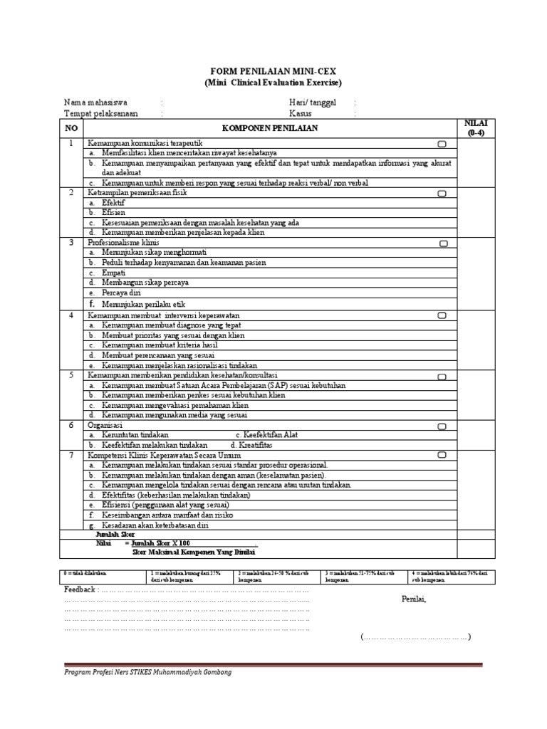 Mini-Cex | PDF