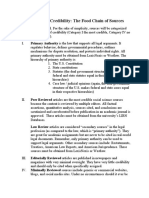 Hierarchy of Credibility Four Categories of Sources