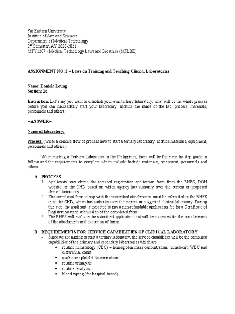 Starting a Tertiary Lab Guide | PDF | Medical Laboratory | Clinical ...