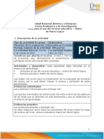 Guia para el uso del recurso educativo - Matriz de marco lógico