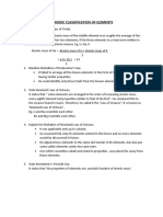 Periodic Classification of Elements