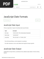 JavaScript Date Formats