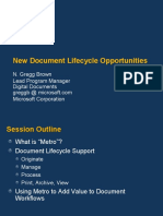 New Document Lifecycle Opportunities: N. Gregg Brown Lead Program Manager Digital Documents Microsoft Corporation