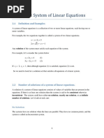 System of Linear Equations