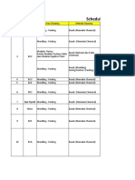 Schedule Cleaning Mingguan