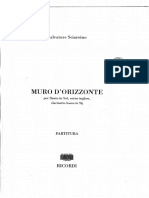 SCIARRINO, Salvatore - Muro d'Orizzonte