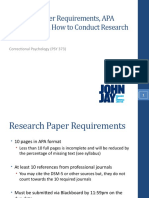 PSY373 - Research Paper & Conducting Research