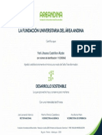 Certificado - Desarrollo Sostenible