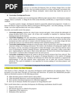 Curriculum Process and Models