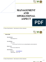 Management AND Operational Aspect