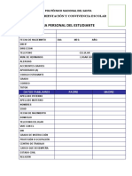 Ficha Personal y Socioemocional Del Estudiante