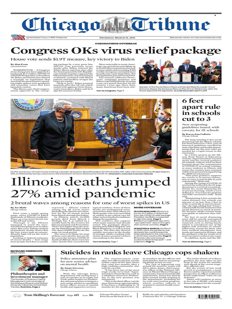 2021 03 11 Chicago Tribune Chicago Tribune Barack Obama