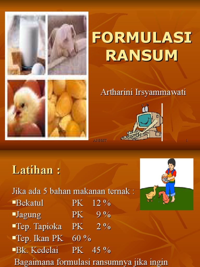 Formulasi Ransum Unggas | PDF | Memasak, Makanan, & Anggur | Sains ...