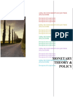 Teoría y Política Monetaria