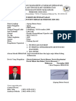 FORMULIR PENDAFTARAN PENGURUS HIMAFAR 2020 (Agung Batara Surya - NH0519003)
