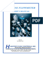 Turbine Flowmeter: User'S Manual