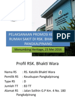 Pelaksanaan Promosi Kesehatan Rumah Sakit Di RSK