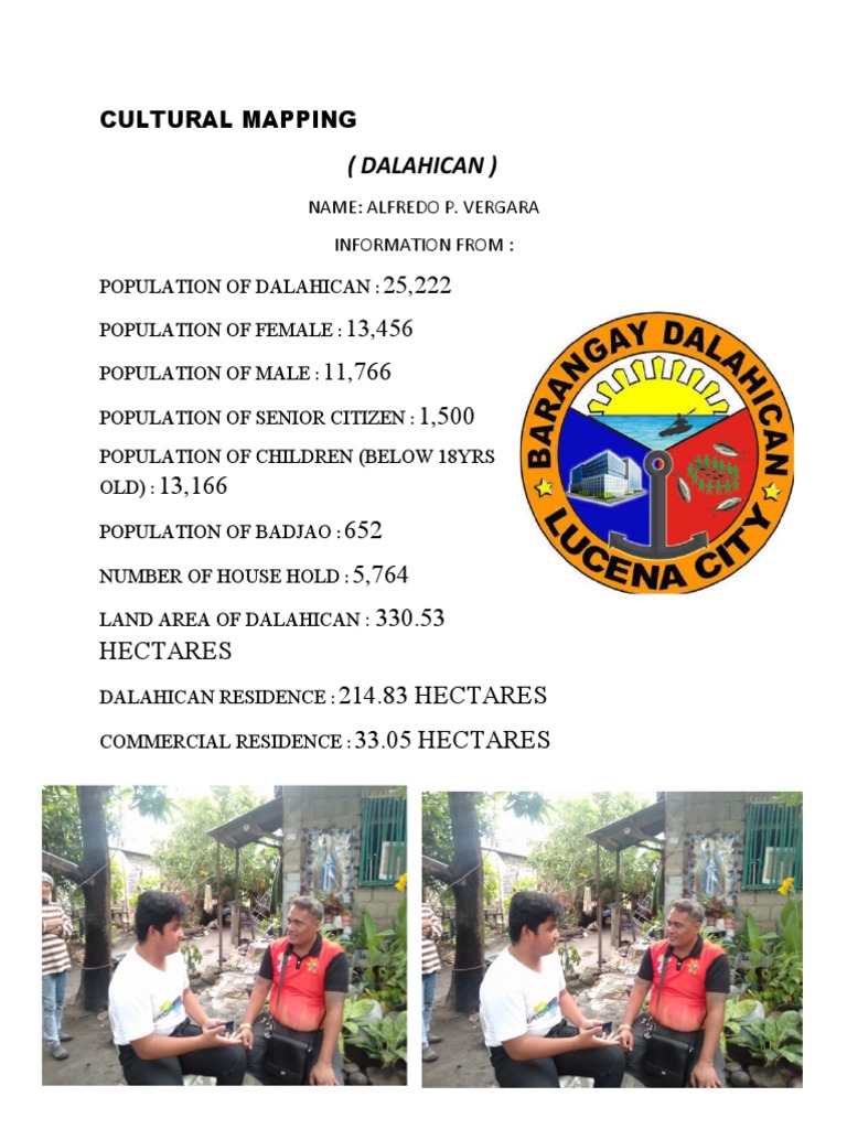 Cultural Mapping of Dalahican Population | PDF