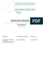 Marymountacad EMY: English Grade 10