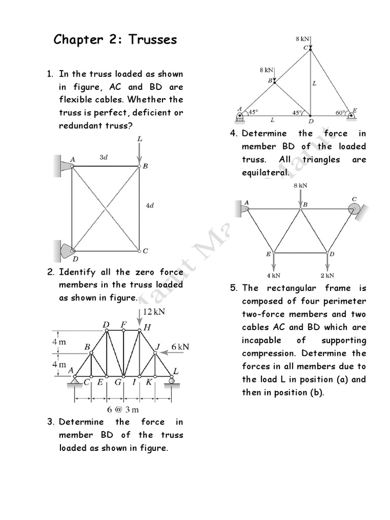 Chapter 2: Trusses | PDF | Science & Mathematics