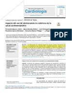 Cardiología: Impacto Del Uso de Edulcorantes No Calóricos en La Salud Cardiometabólica