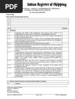 Report of Initial / Annual / Intermediate / Renewal / General Examination Survey