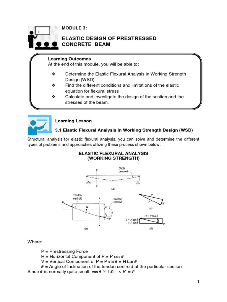 Elastic Design of Prestressed Beams | PDF | Beam (Structure ...