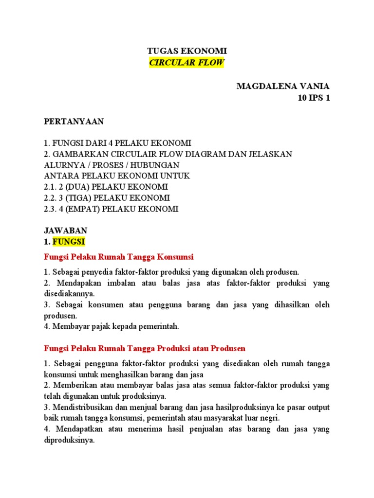 Alur Ekonomi: RTP dan RTK | PDF