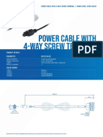 Power Cable With 4-Way Screw Terminal // Order Code: 058R-00229
