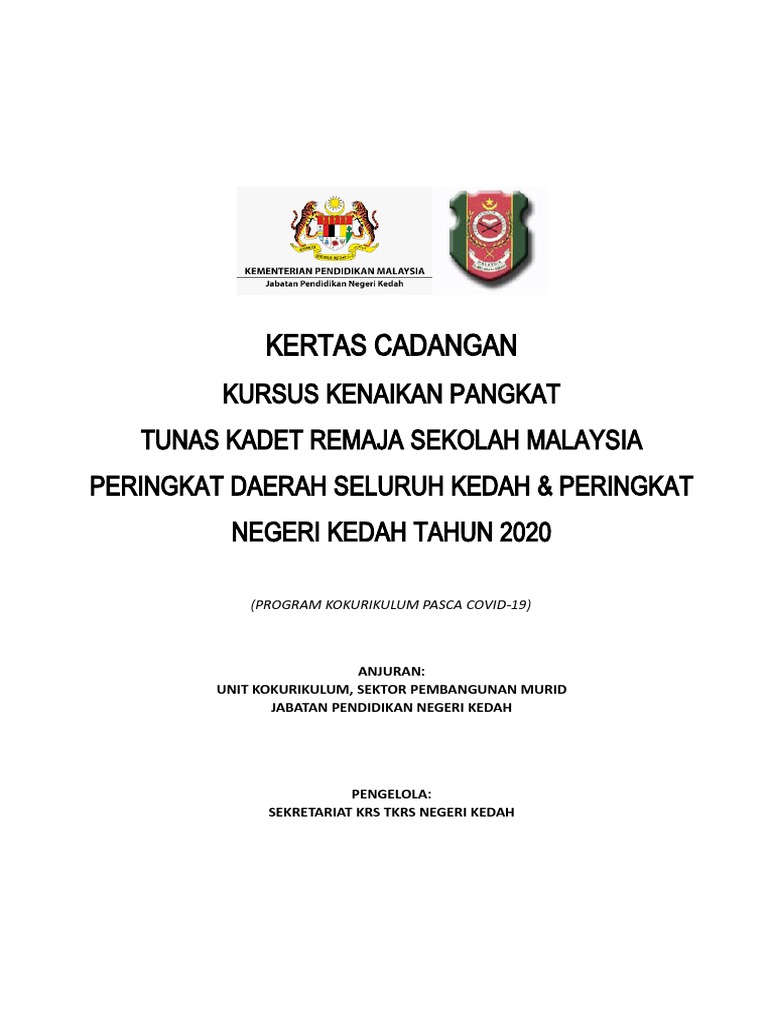 Kertas Kerja Sarjan Tkrs Negeri 2020 Terkini Pdf