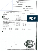 Ball Valve Test Cert