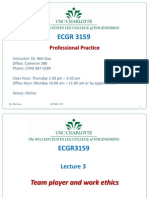 ECGR 3159: Professional Practice