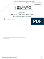 Biden Coerces Christians - The American Spectator - USA News and Politics