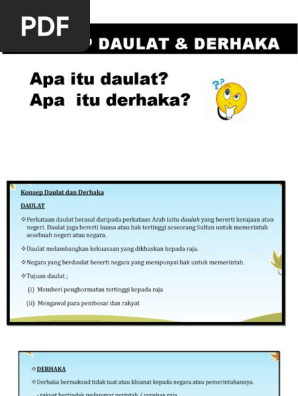 Konsep Daulat Derhaka Pdf