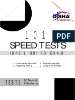 101 Speed Tests for Ibps Sbi Bank Po Exam